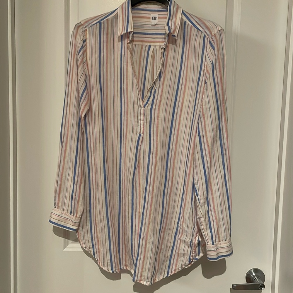 GAP Women’s Collared Linen Tunic Shirt